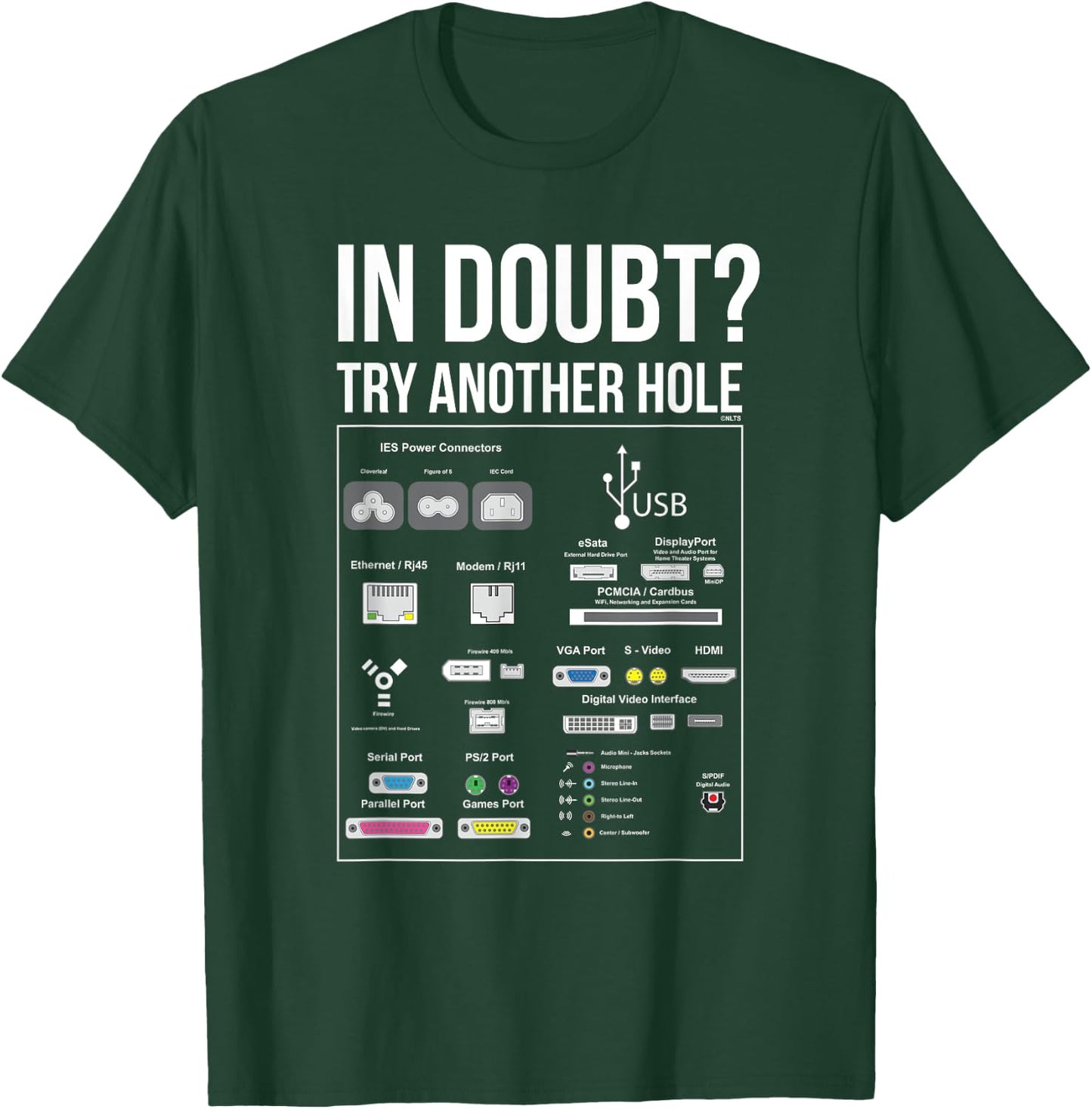 When in Doubt, try Another Hole Funny Humor T-Shirt - T-Shirt | Forest