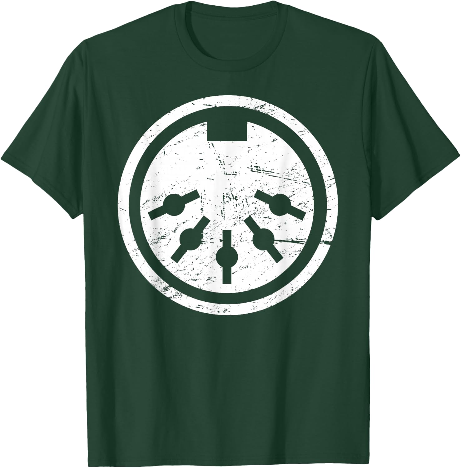 Distressed MIDI Cable Synthesizer T-Shirt - T-Shirt | Forest