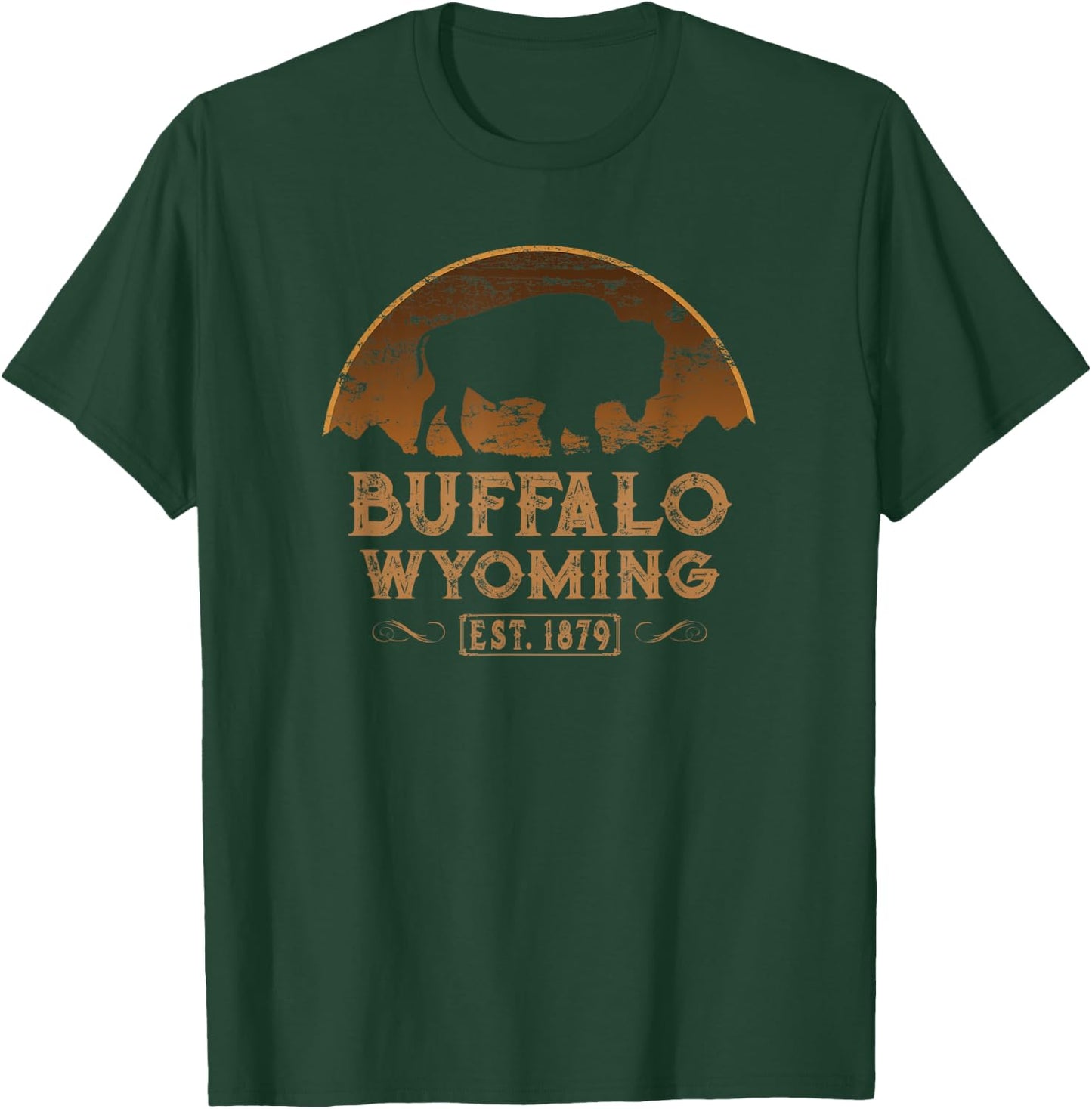 Buffalo Wyoming WY Rodeo Cowboy T-Shirt - T-Shirt | Forest