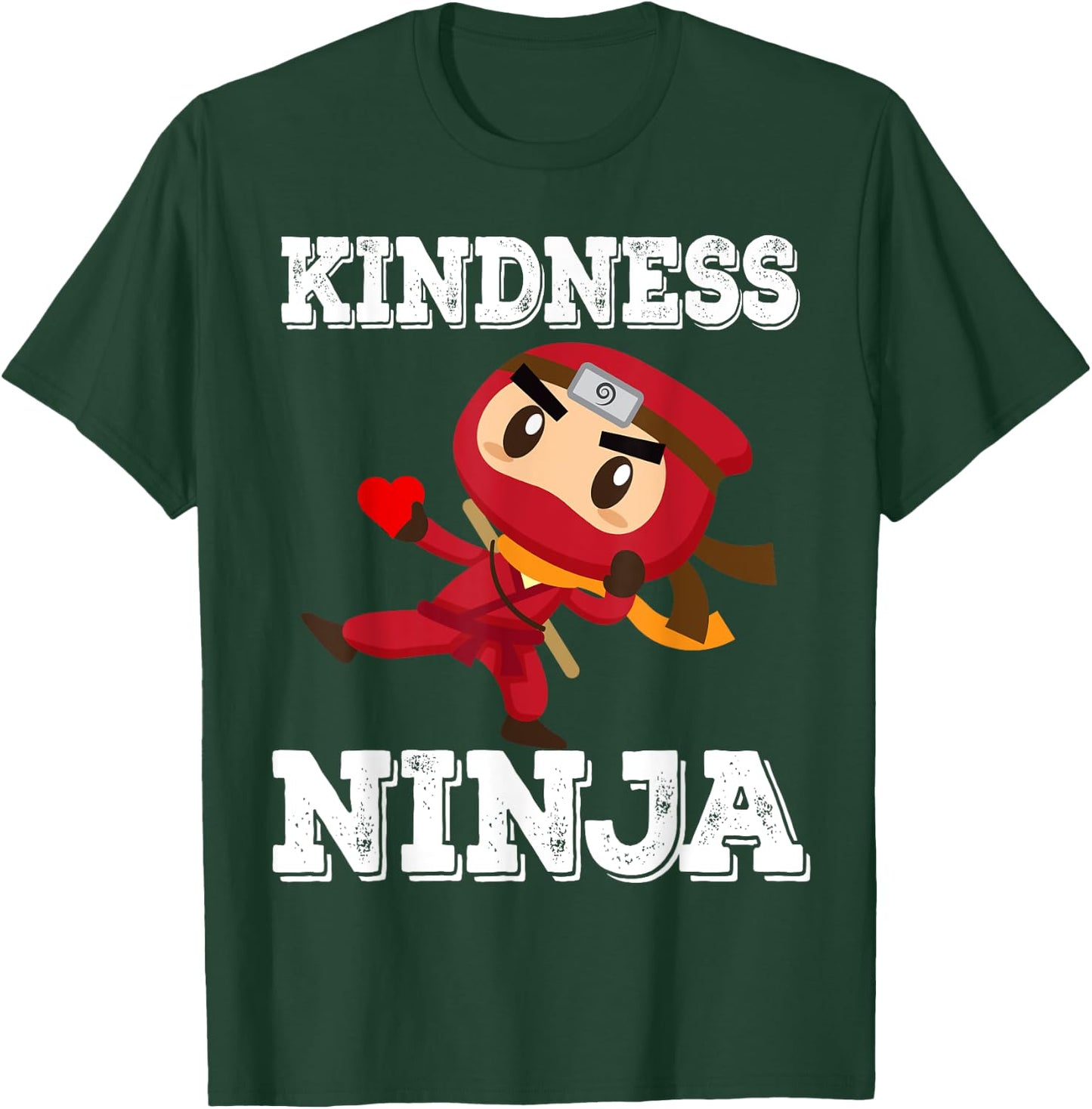 Anti Bullying Kindness Ninja School Teacher Student T-Shirt - T-Shirt | Forest