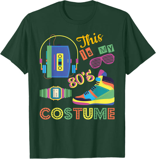 This Is My 80s Costume 1980s Awesome Vintage Retro T-Shirt - T-Shirt | Forest
