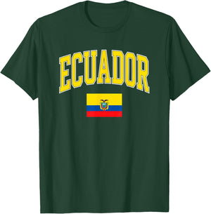 Ecuador Flag Vintage Distressed Graphic Design T-Shirt - T-Shirt | Forest