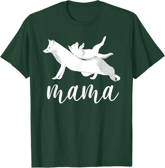 Mama Wolf & Baby Wolf Love for Mom and Kids - Mothers Day T-Shirt - T-Shirt | Forest