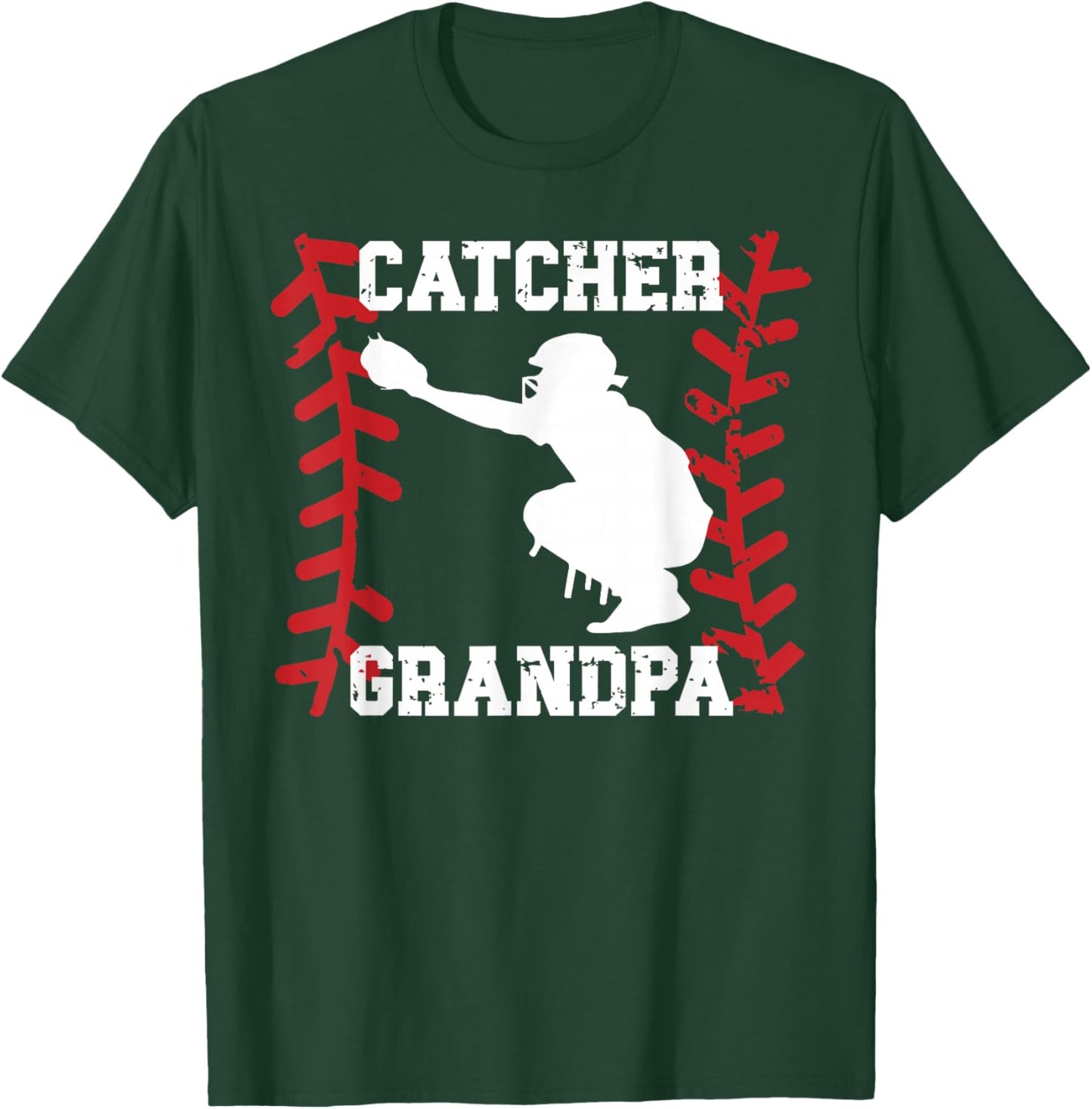 Baseball Catcher Grandpa Baseball Catcher Grandfather T-Shirt - T-Shirt | Forest