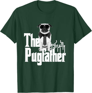 The Pugfather Funny Dog Design for Pug Dads Who Love Dogs. T-Shirt - T-Shirt | Forest