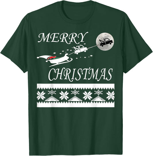 Funny Tow Truck Driver Christmas T Shirt Gift Repo Man T-Shirt - T-Shirt | Forest