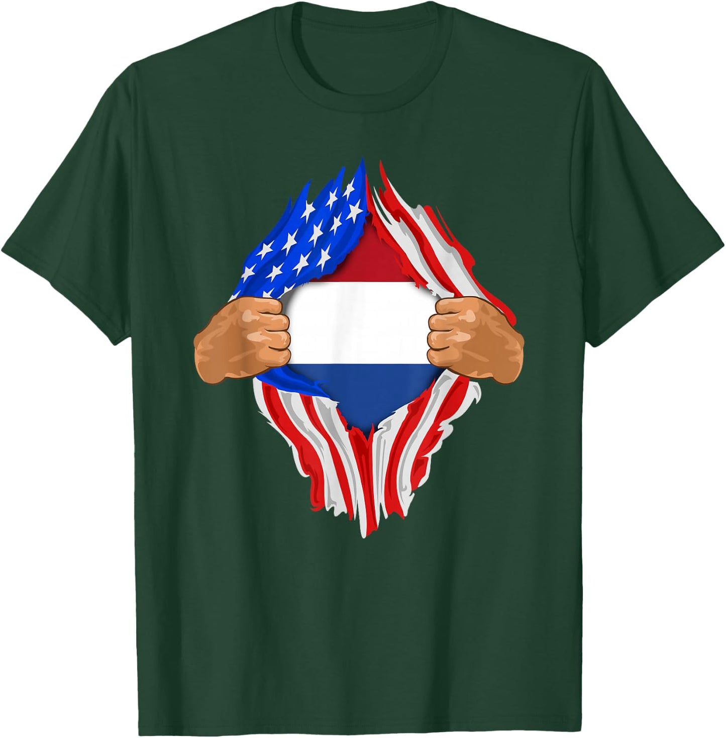 Dutch Blood Inside Me | The Netherlands Flag Gift T-Shirt - T-Shirt | Forest