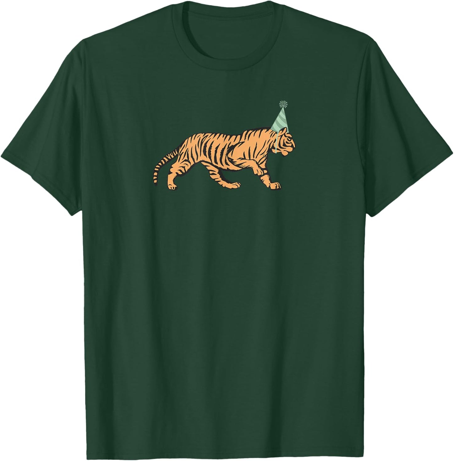 Tiger Birthday , Tiger Animal Kids Birthday Shirt T-Shirt - T-Shirt | Forest