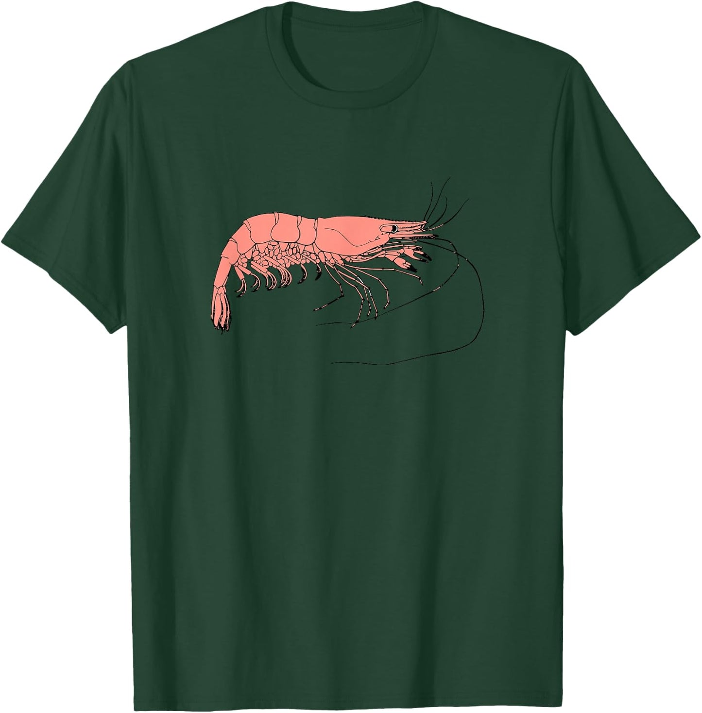 Picture of a shrimp on light background - for seafood lovers T-Shirt - T-Shirt | Forest
