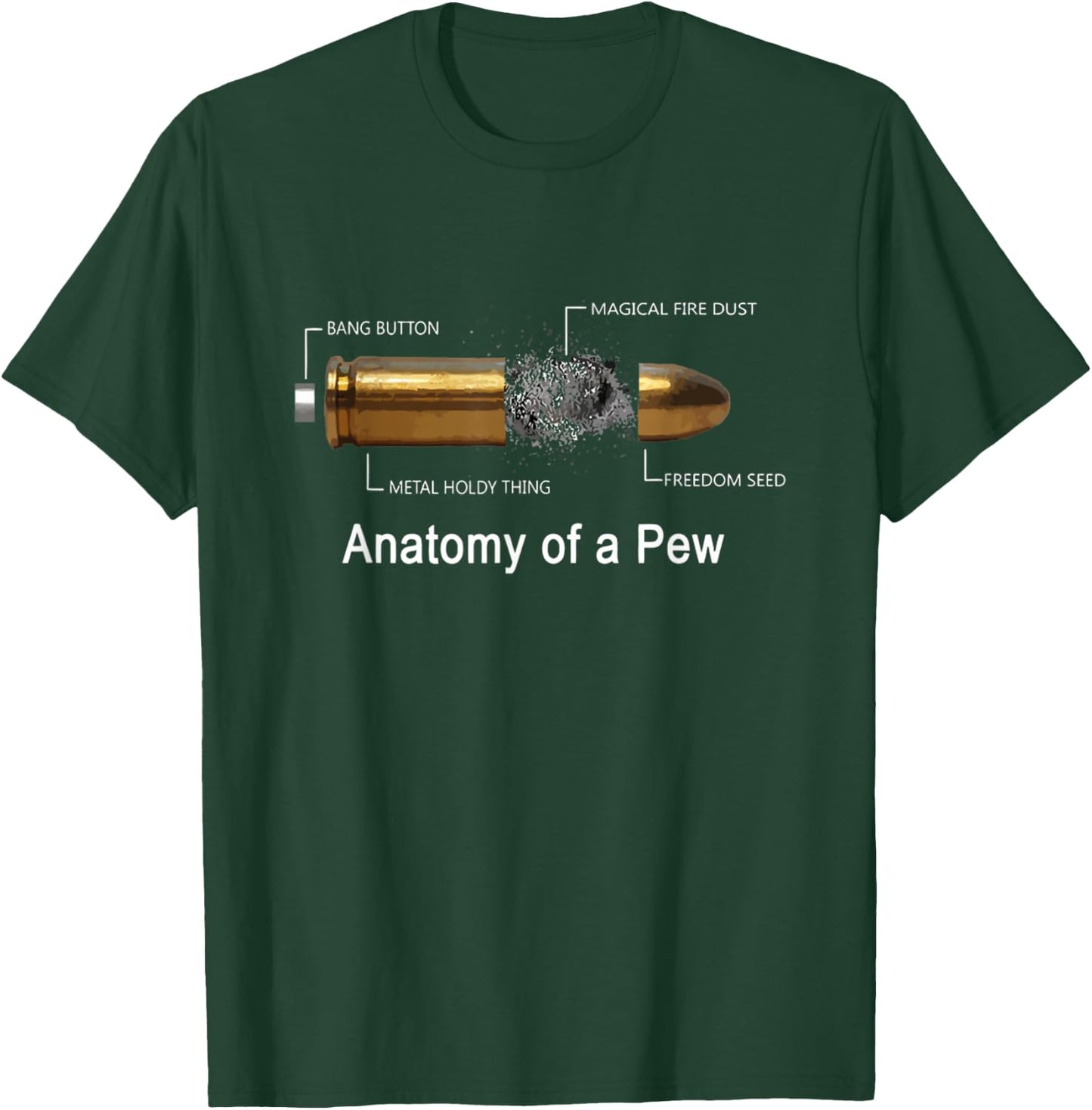 Anatomy Of A Pew Labeled T-Shirt - T-Shirt | Forest