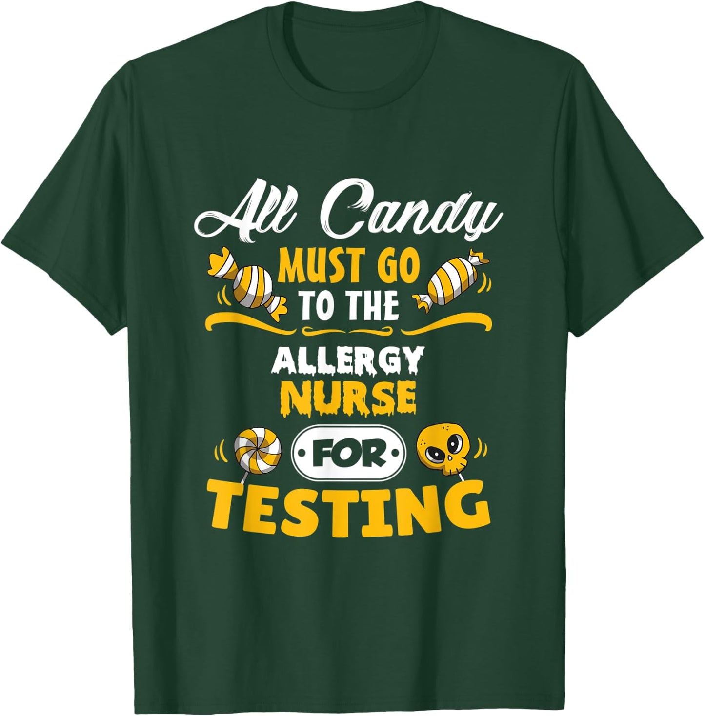 Funny Allergy Nurse Halloween T-Shirt - T-Shirt | Forest