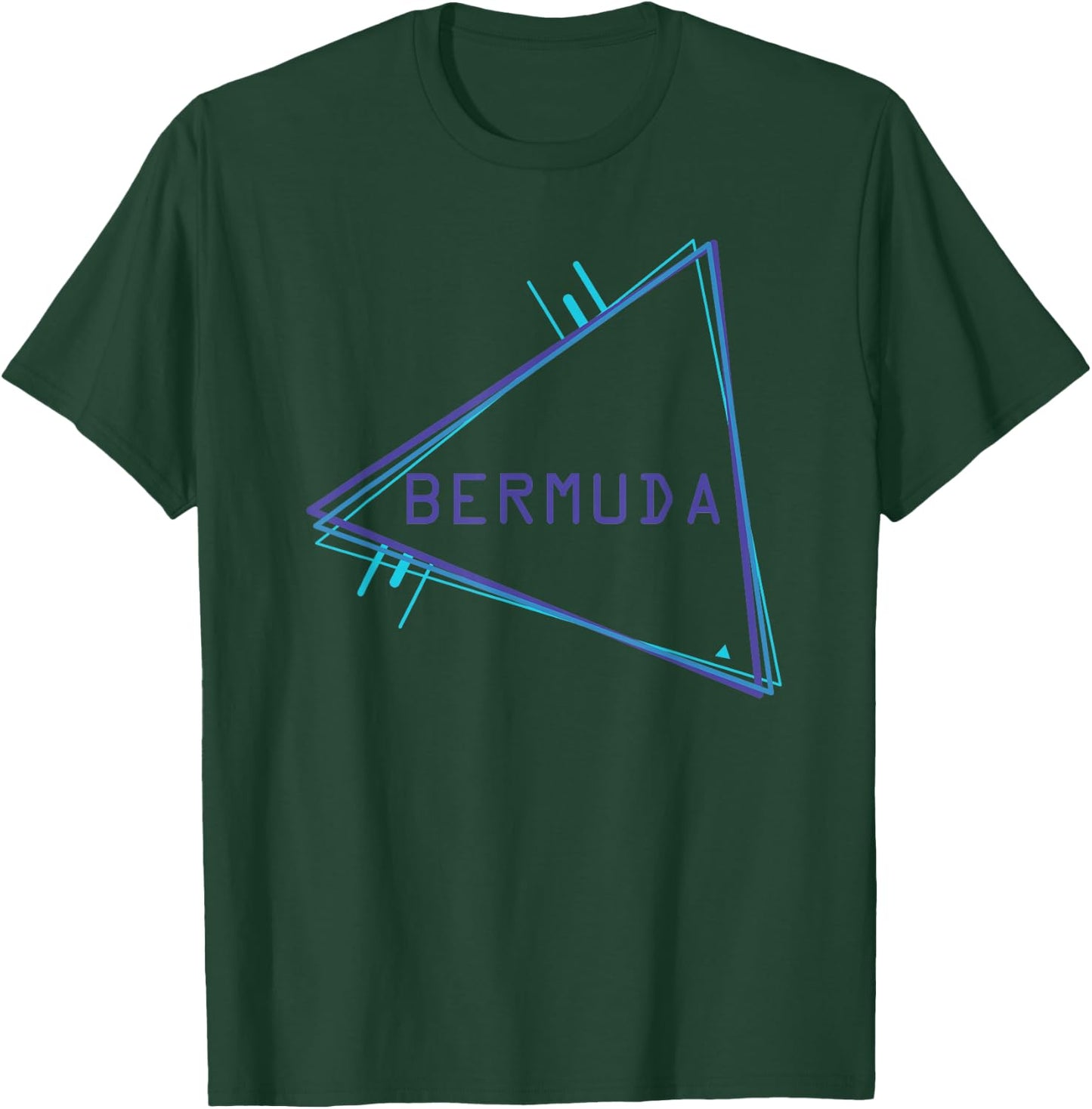 Bermuda - Blue Triangle - Souvenir T-Shirt - T-Shirt | Forest