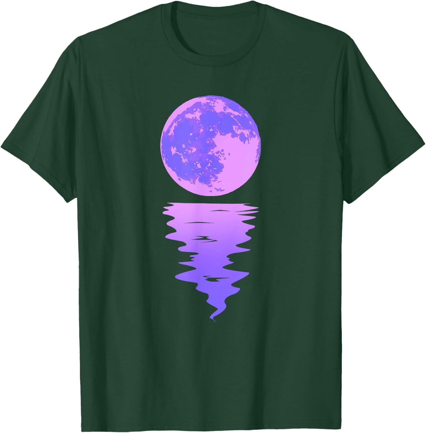 Vaporwave Aesthetic Purple Moon Pastel Moonlight Graphic T-Shirt - T-Shirt | Forest