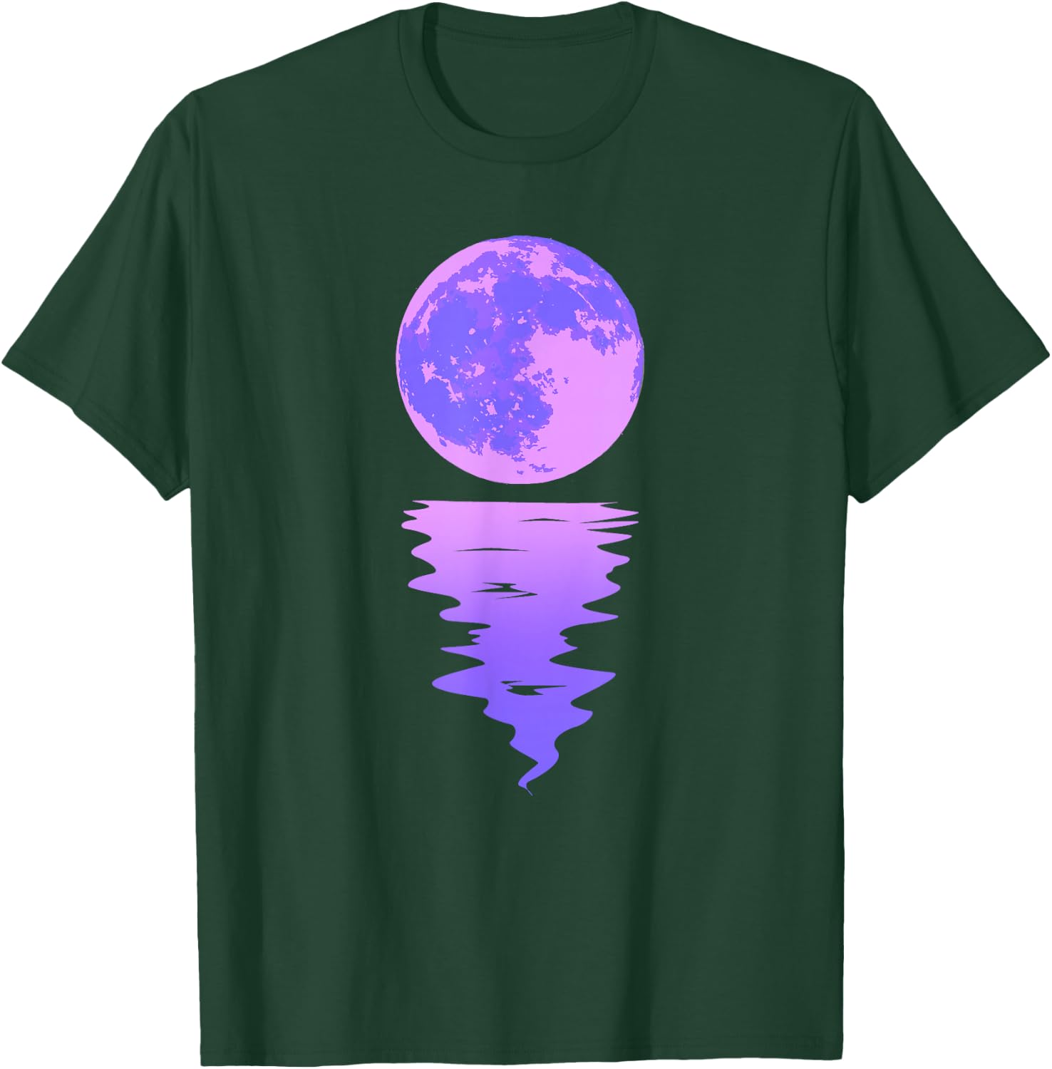 Vaporwave Aesthetic Purple Moon Pastel Moonlight Graphic T-Shirt - T-Shirt | Forest