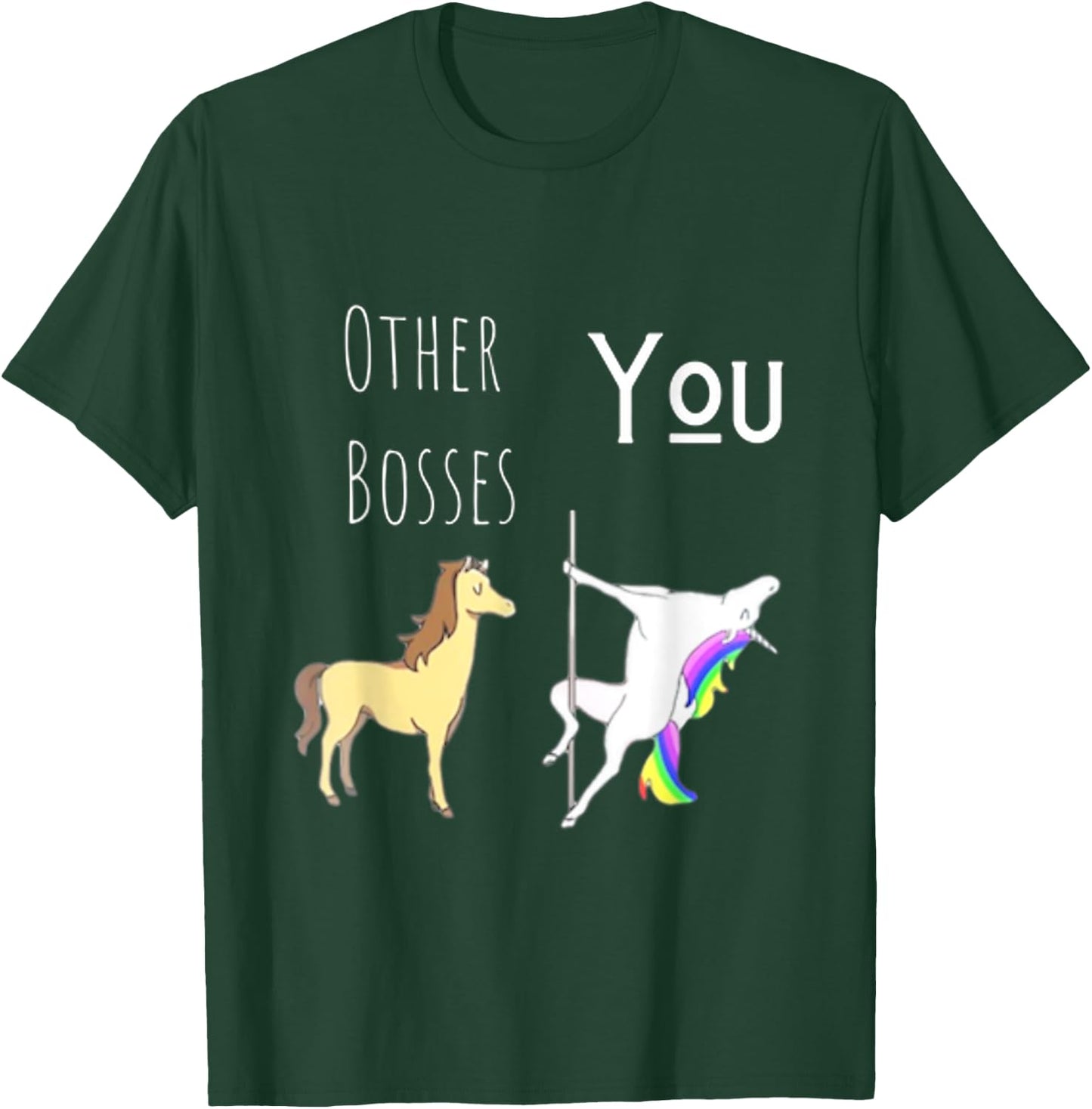 Funny Boss Gifts Fun Unicorn T-Shirt - T-Shirt | Forest