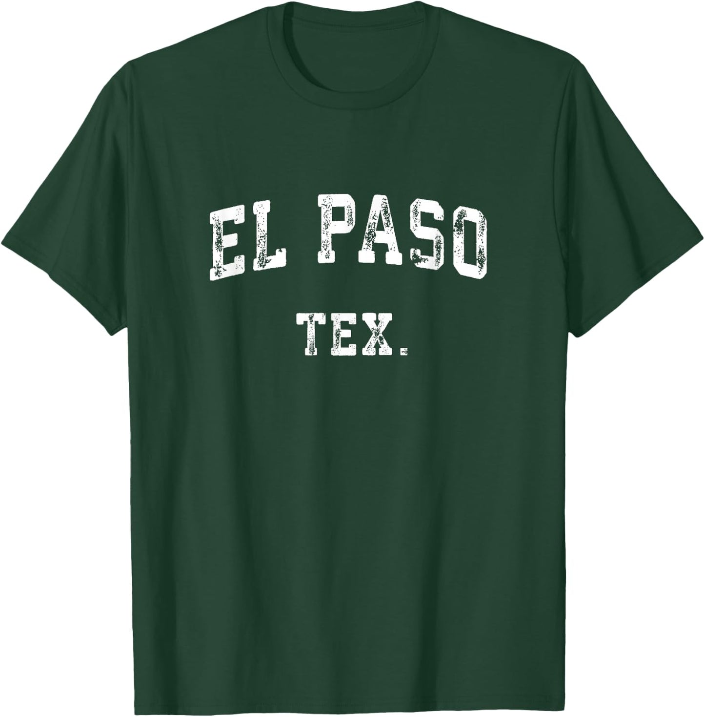 El Paso Texas TX Vintage Athletic Sports Design T-Shirt - T-Shirt | Forest