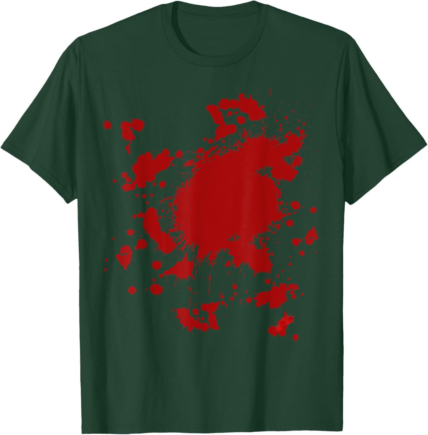 Fake Blood Splatter Shirt Gag Fancy Dress Men Women T-Shirt - T-Shirt | Forest