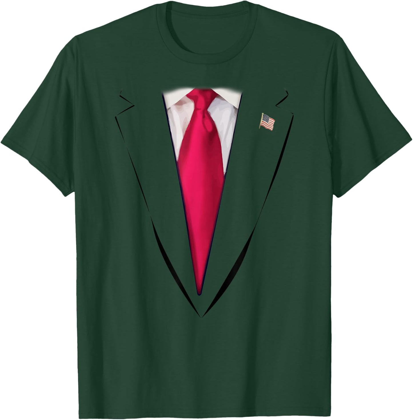 USA President Trump Suit Easy Halloween Costume T-Shirt - T-Shirt | Forest
