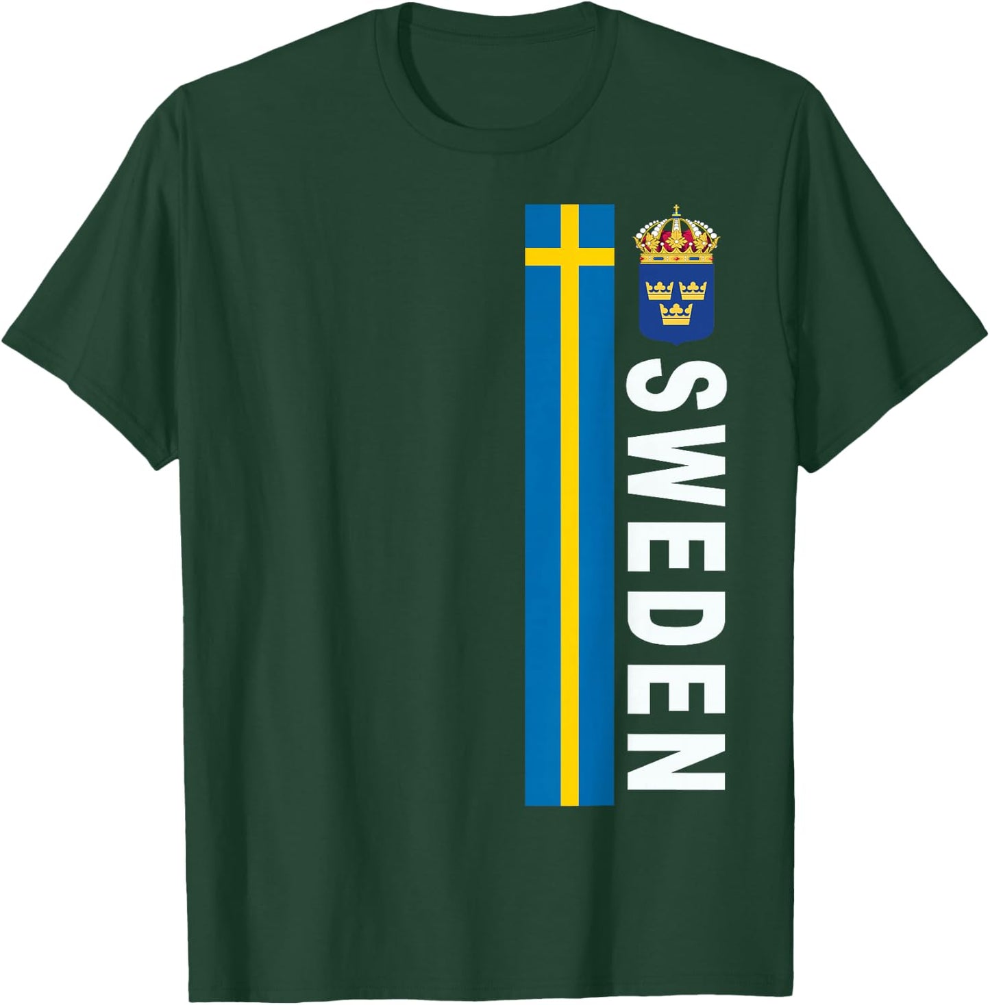 Sweden Soccer-style Swedish Flag Design T-Shirt - T-Shirt | Forest