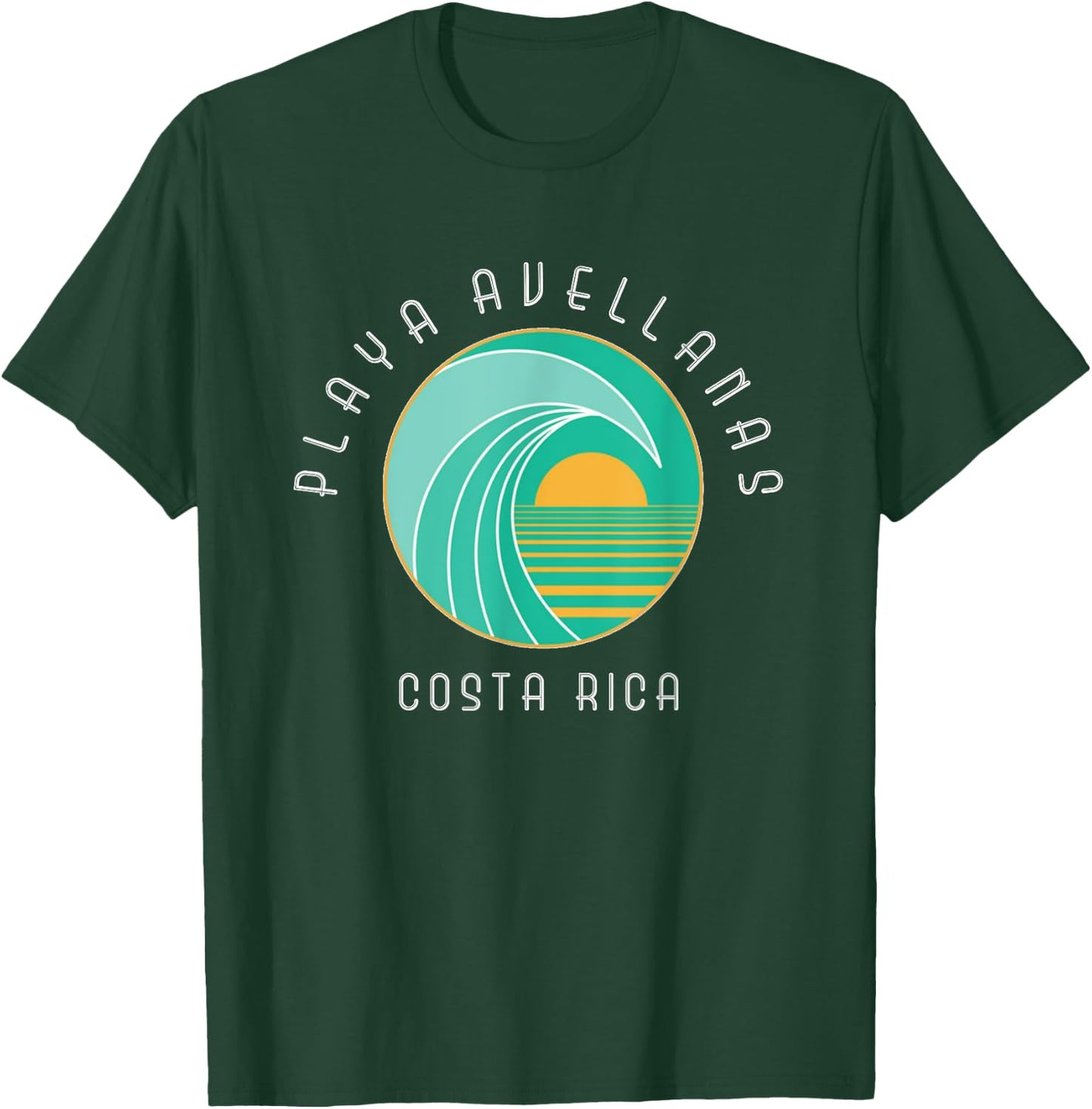 Playa Avellanas, Costa Rica Surf Souvenir T-Shirt - T-Shirt | Forest