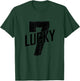Lucky Seven Distressed in Black Lucky Number 7 T-Shirt - T-Shirt | Forest