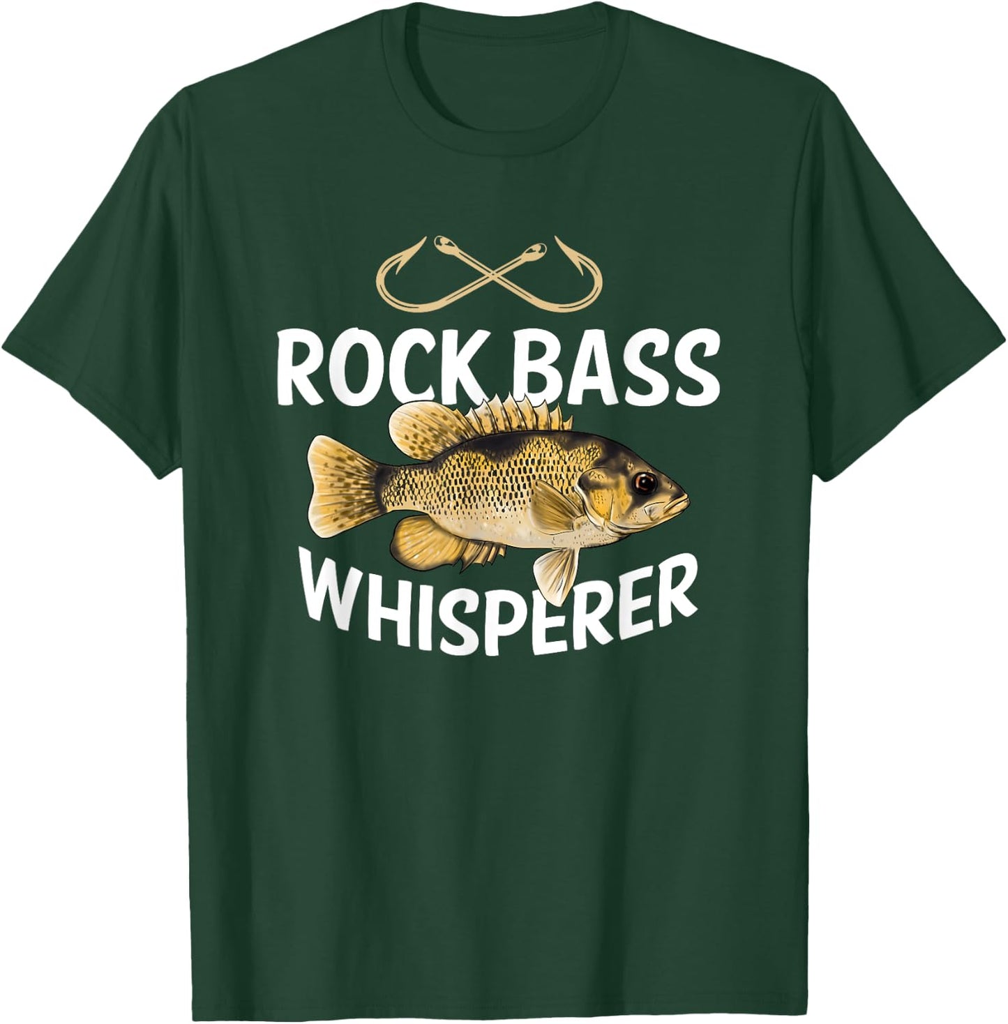 Funny Rock Bass Fishing Freshwater Fish Graphic T-Shirt - T-Shirt | Forest