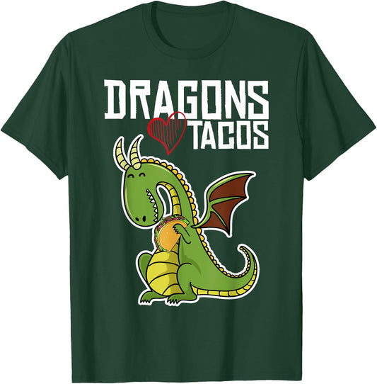 Dragons Love Tacos Shirt, Dragon Shirt, Taco T-Shirt - T-Shirt | Forest