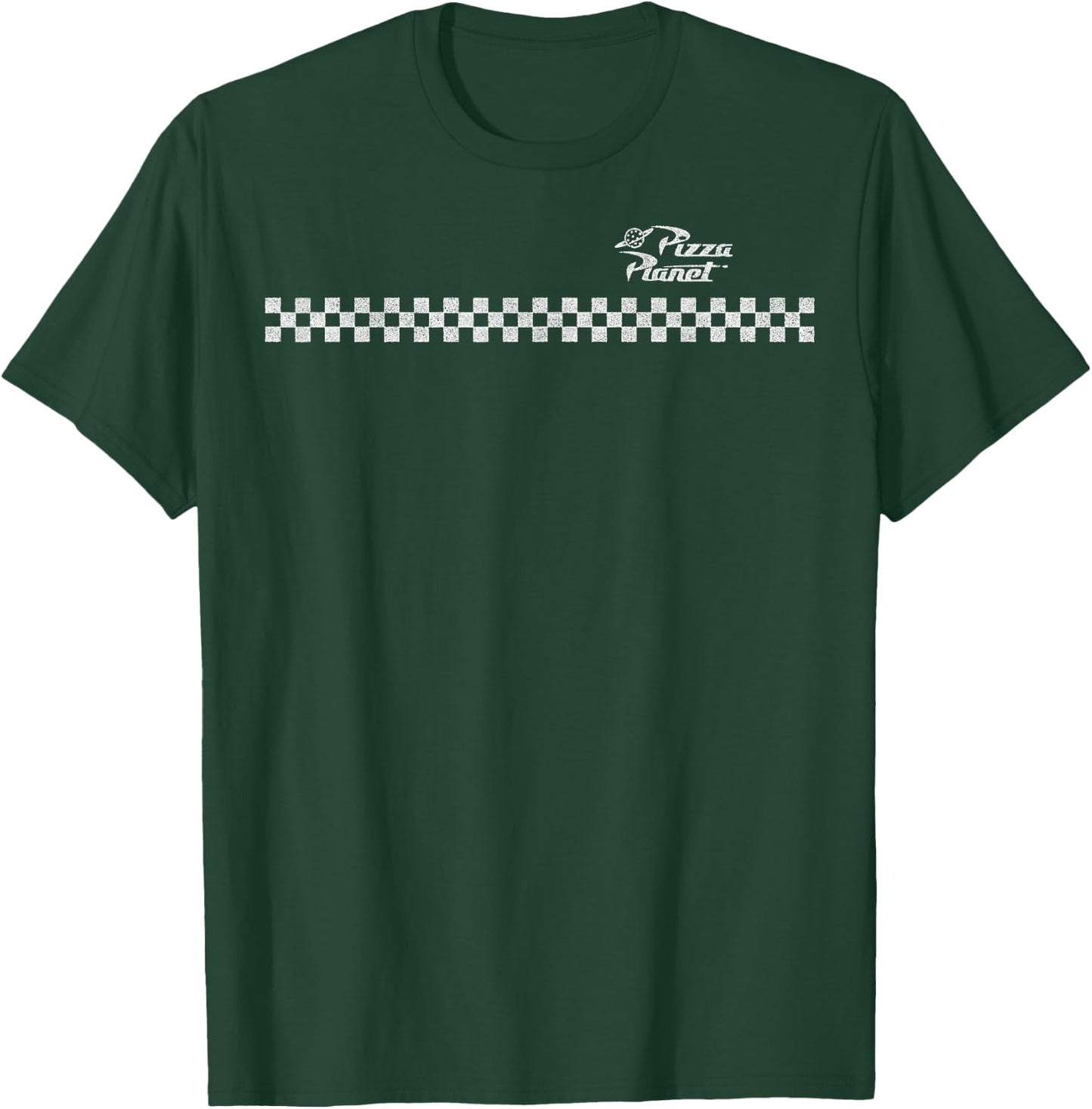 Disney Pixar Toy Story Checkered Pizza Planet Logo T-Shirt - T-Shirt | Forest