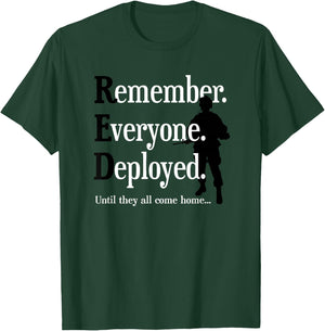 Remember Everyone Deployed Soldier Red Friday T-Shirt - T-Shirt | Forest