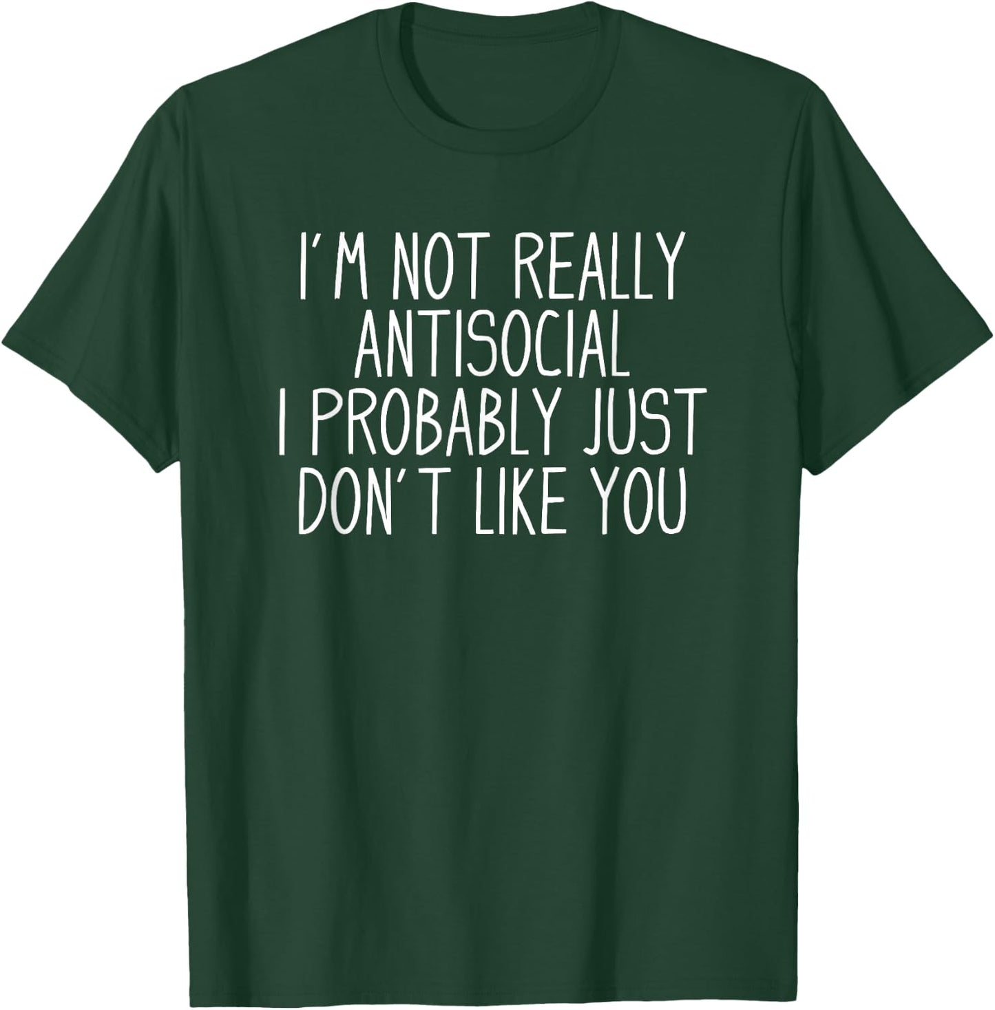 Antisocial Co. Funny Introvert -Adults Black Modern Classic T-Shirt - T-Shirt | Forest