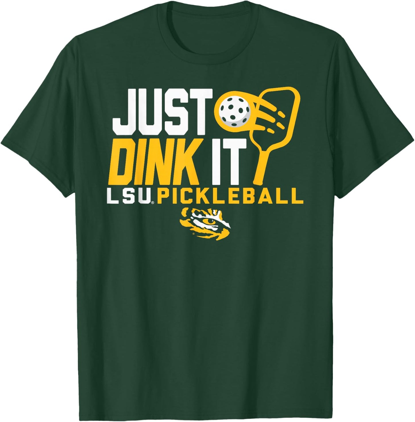 LSU Tigers Pickleball Dink Purple Officially Licensed T-Shirt - T-Shirt | Forest