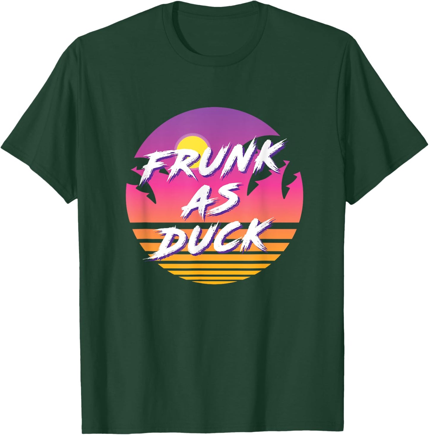 Frunk as Duck, Beer Drinking Drunk Party 1980s Colorful Rad T-Shirt - T-Shirt | Forest