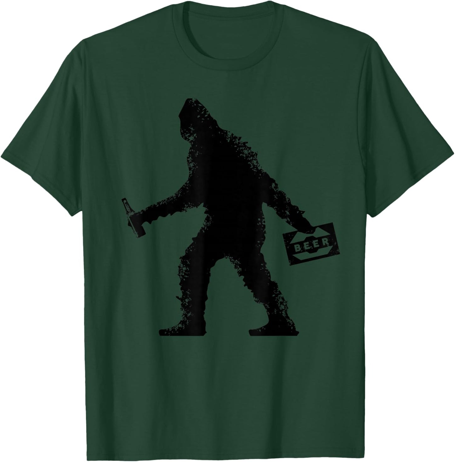 Funny Bigfoot Beer Design: Drinking With Sasquatch T-Shirt - T-Shirt | Forest