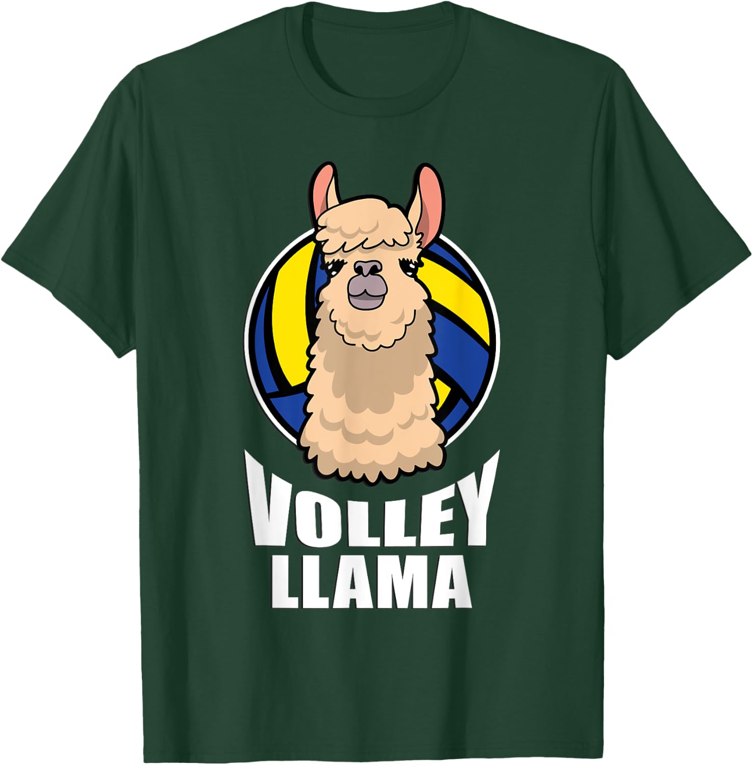 Volley Llama Volleyball T-Shirt - T-Shirt | Forest