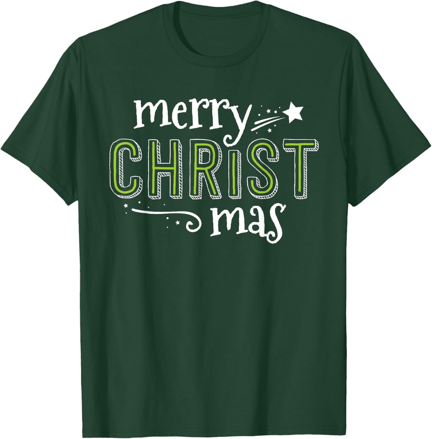 Merry Christ Mas Christian Jesus South Women's Christmas T-Shirt - T-Shirt | Forest