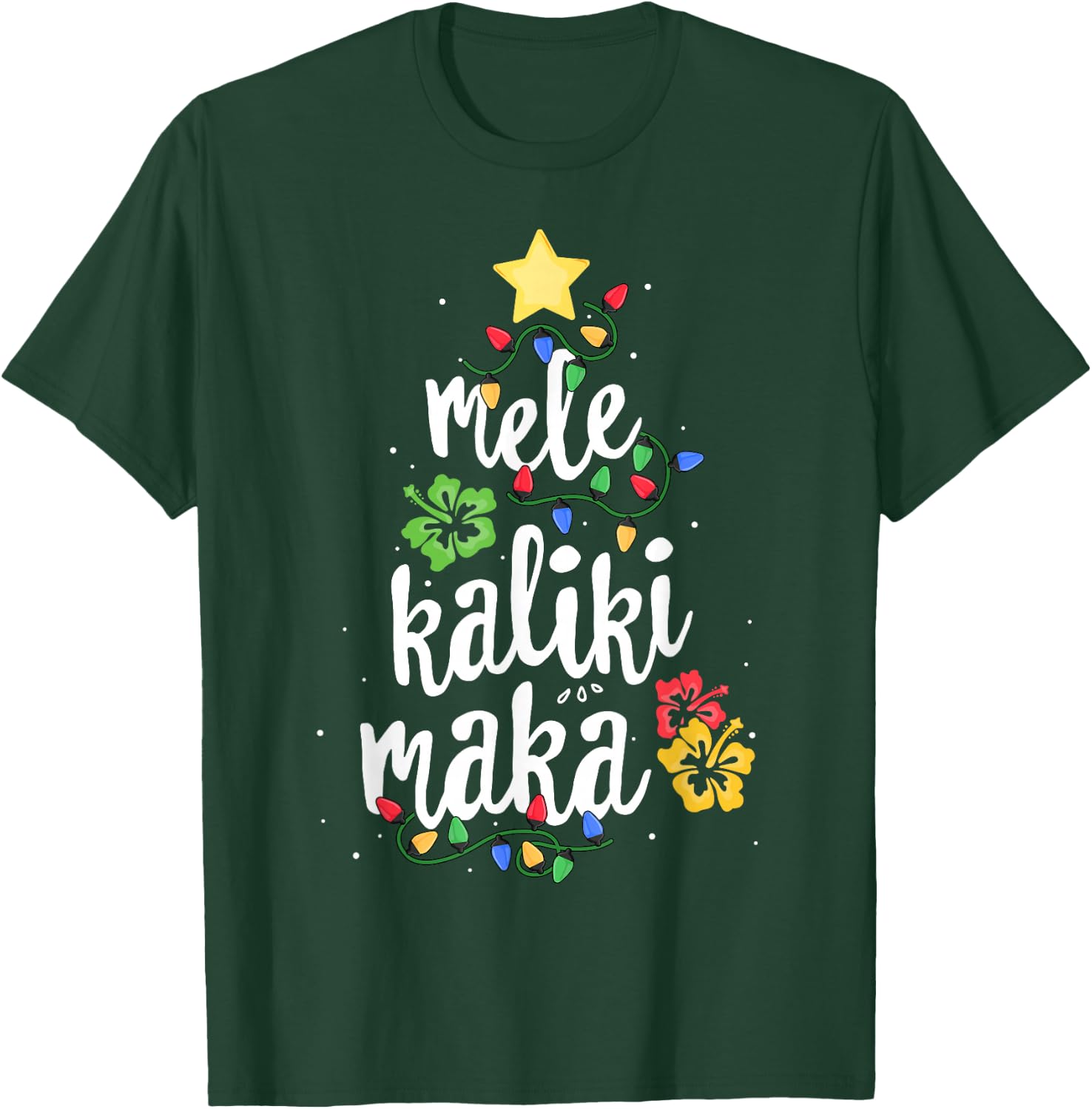 Mele Kalikimaka Hawaiian Hawaii Christmas T-Shirt - T-Shirt | Forest