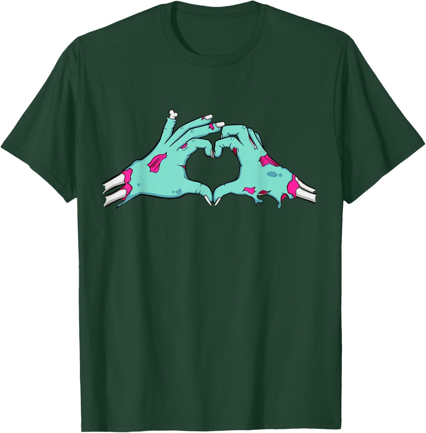 I Love Zombies Funny Horror Party Gift T-Shirt - T-Shirt | Forest