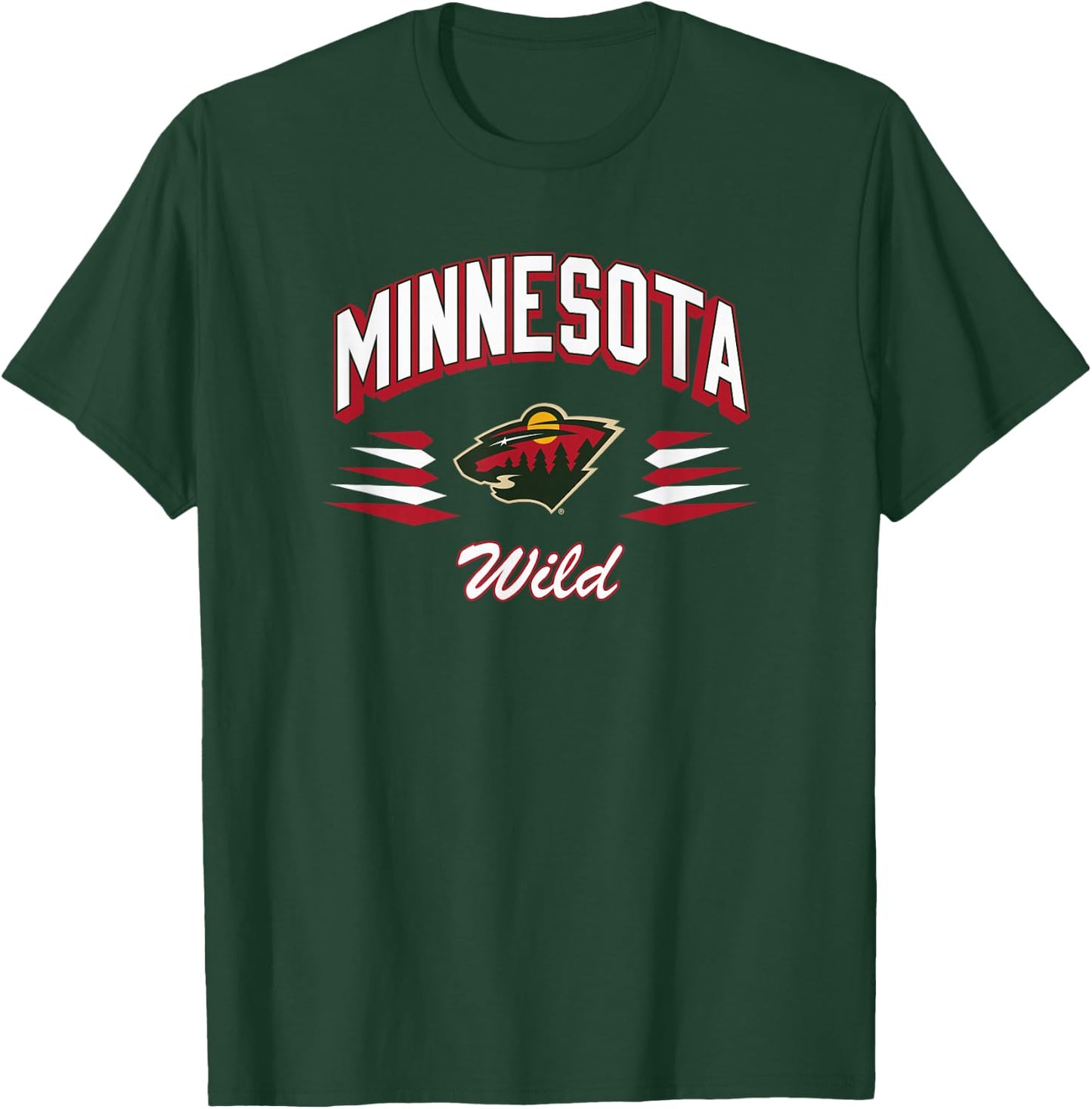 Minnesota Wild Retro Diamond Officially Licensed T-Shirt - T-Shirt | Forest