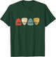 Vintage Guitar Pick Retro Guitarists + Bassist T-Shirt - T-Shirt | Forest