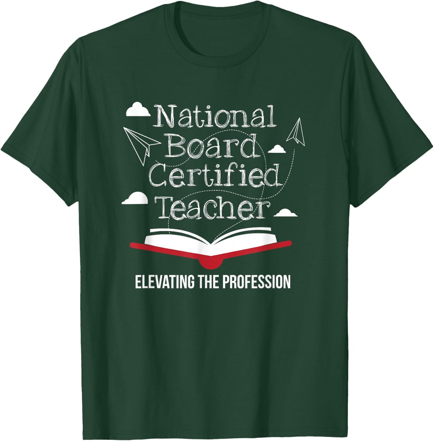 National Board Certified Teacher Open Book Airplane Women T-Shirt - T-Shirt | Forest