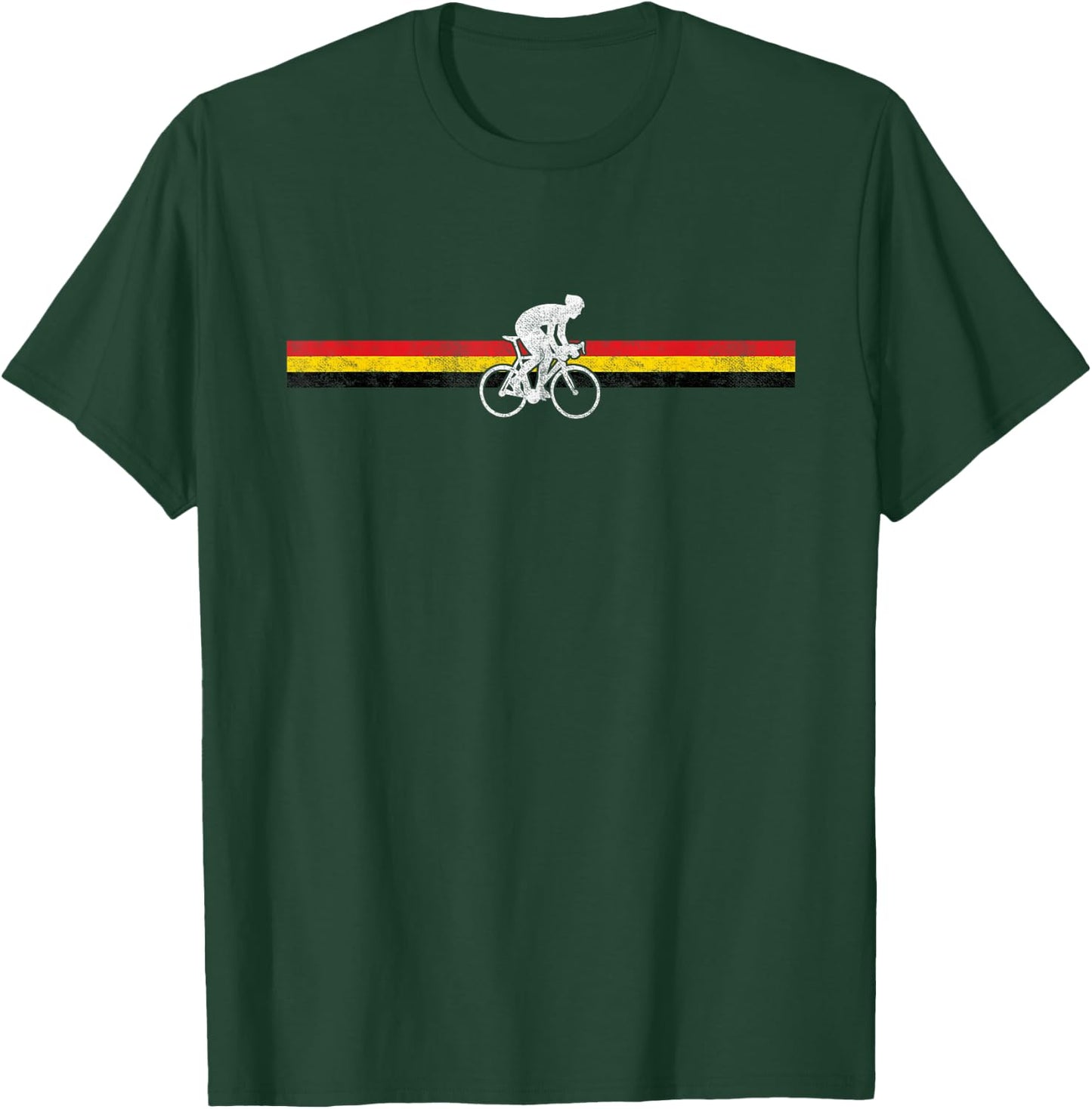 Belgian Cyclist MTB Road Bike Belgium Flag Cycling T-Shirt - T-Shirt | Forest
