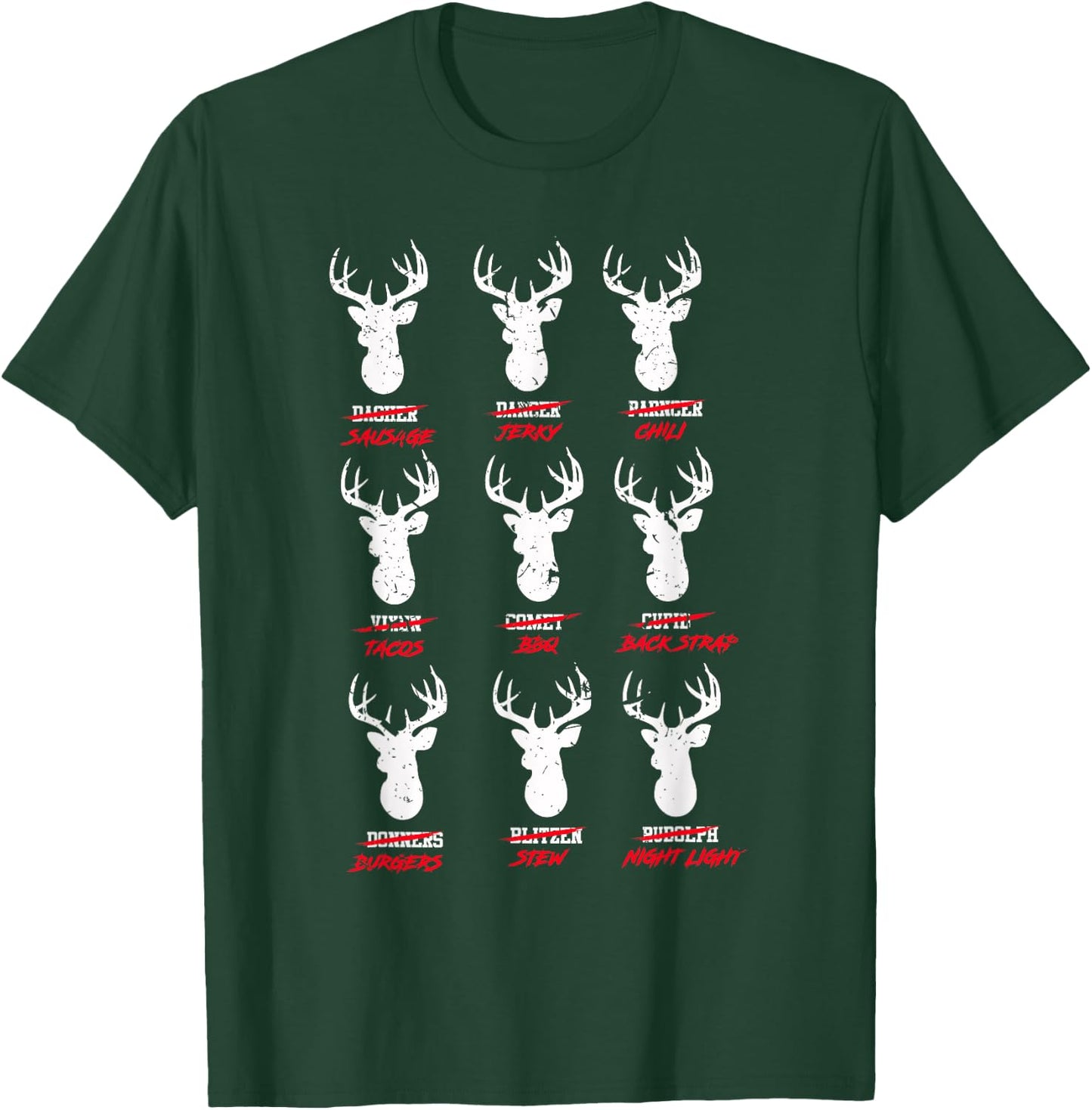 Funny Deer Hunters Santa's Reindeer - Deer Cuisine T-Shirt - T-Shirt | Forest