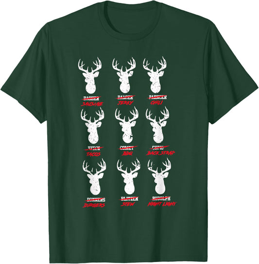 Funny Deer Hunters Santa's Reindeer - Deer Cuisine T-Shirt - T-Shirt | Forest