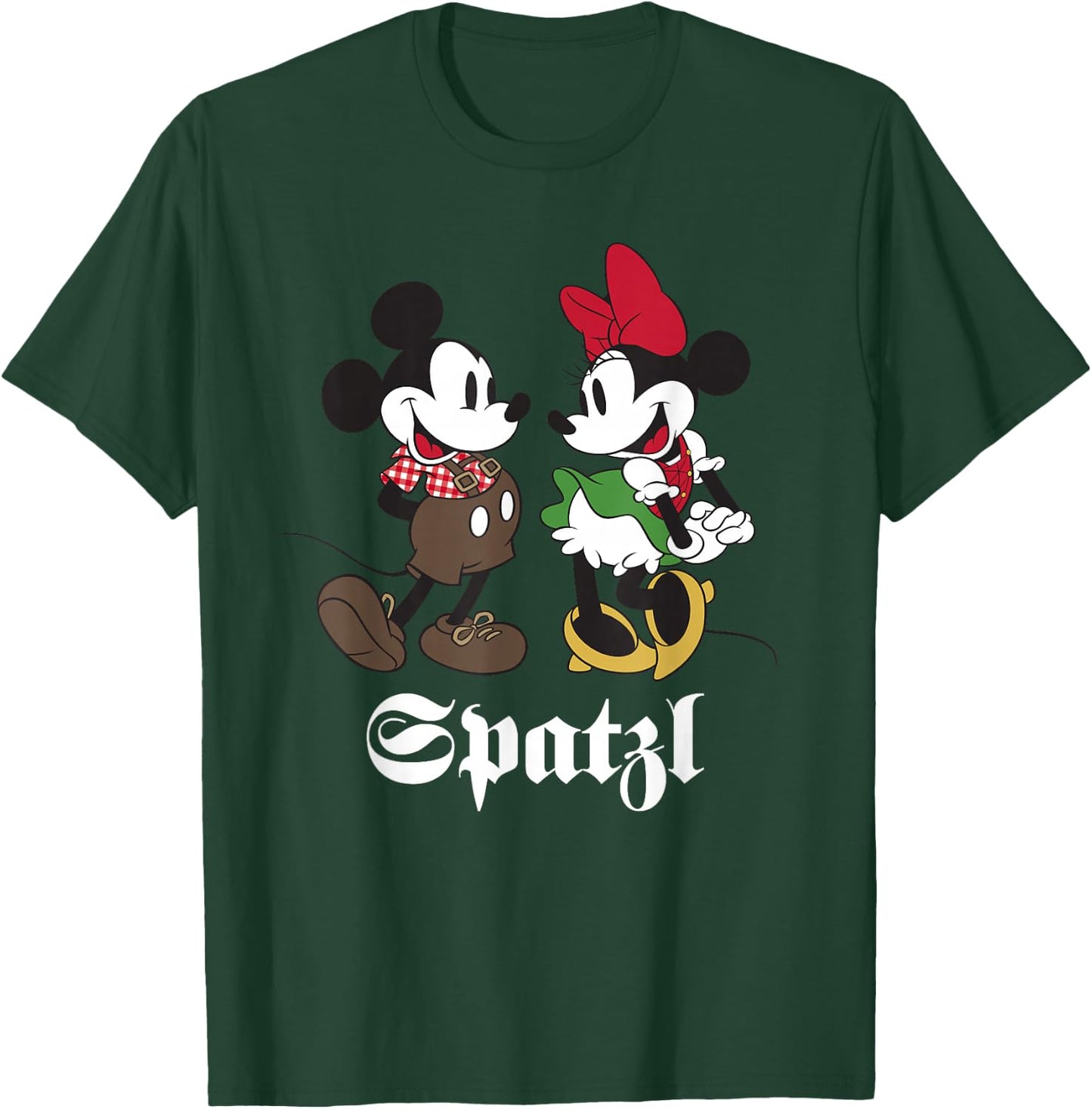 Disney Mickey and Minnie Mouse Spatzl Oktoberfest T-Shirt - T-Shirt | Forest