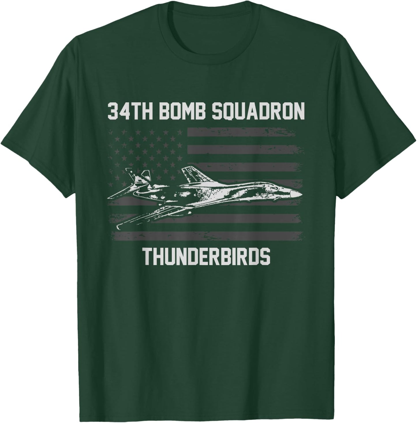 34th Bomb Squadron Thunderbirds T-Shirt - T-Shirt | Forest
