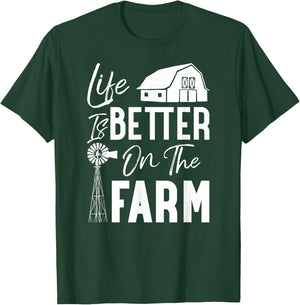 Life is Better On The Farm T-Shirt - T-Shirt | Forest