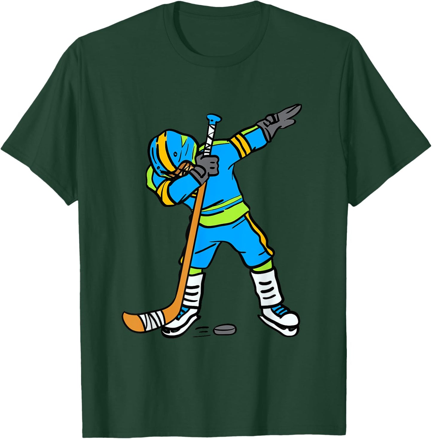 Dabbing Ice Hockey Sports Funny Gift Dab Squad T-Shirt - T-Shirt | Forest