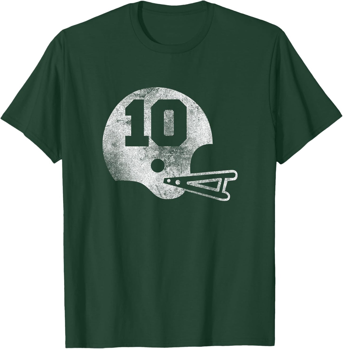 Vintage Football Jersey Number 10 Player Number T-Shirt - T-Shirt | Forest