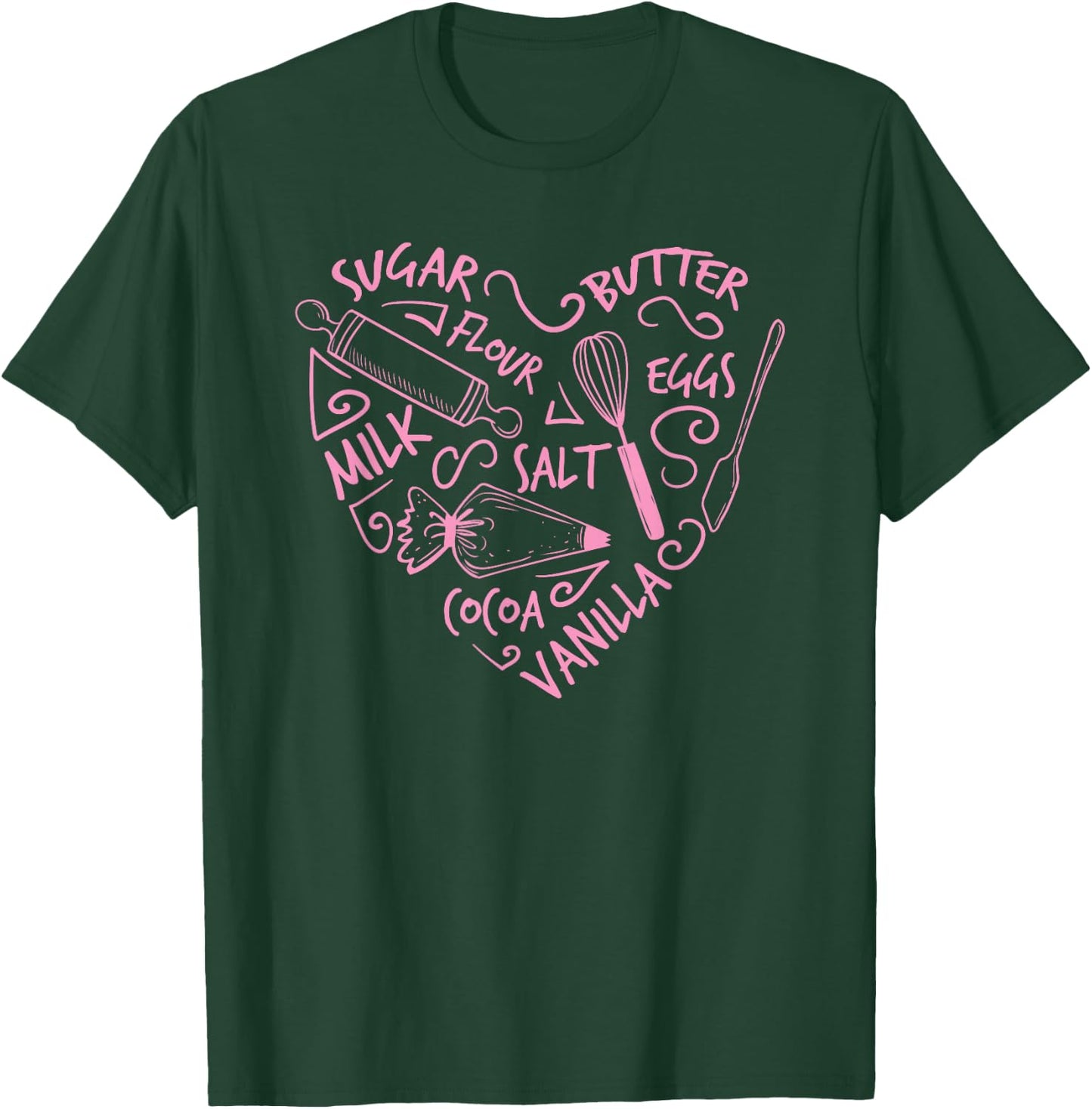 Cute Baking Gift Love Baking Cake Pastry Chef T-Shirt - T-Shirt | Forest