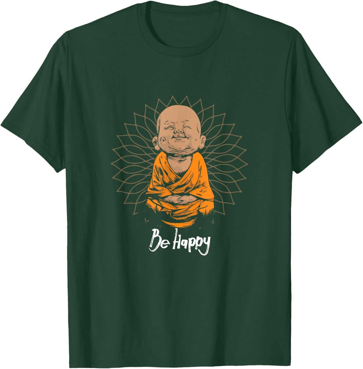 Happy Zen Little Baby Buddha Mandala Gift T-Shirt - T-Shirt | Forest